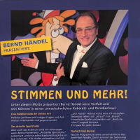 Flyer zur Kaberett- und Parodieshow von Bernd Händel